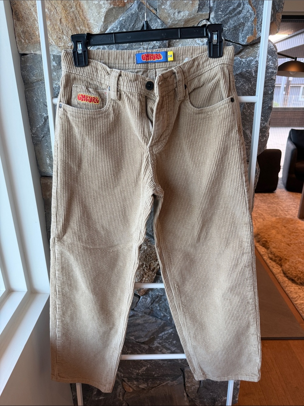 Empyre Tan Corduroy Straight-Leg Pants
